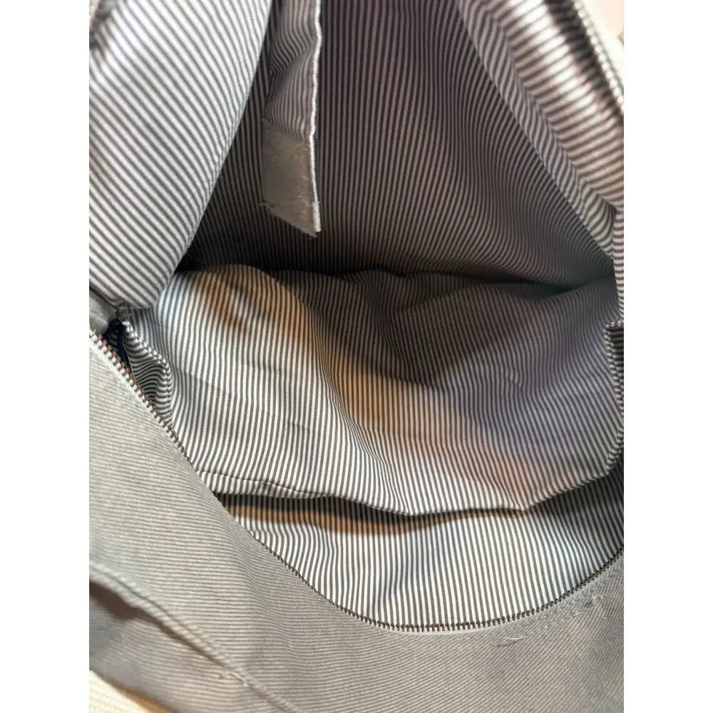 Cutter & Buck Gray Cotton Canvas Weekender Travel Tote Bag Shoulder Strap